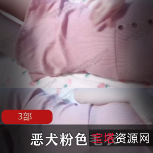 恶犬粉色毛衣套装