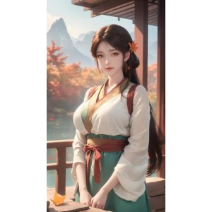 P站秋与晚茶AI套图41四人游1.5G神仙画风